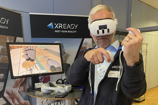 XR-Fachtage 2024, Räume auf Praktikabilität erproben mit VR-Brille