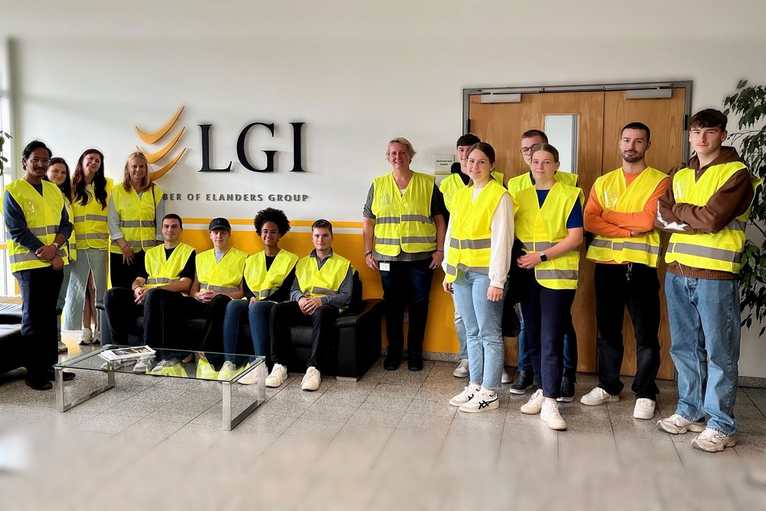 Die Studierenden des Studiengangs Wirtschaftsingenieurwesen beim Dualen Partner LGI Logistics Group International GmbH 