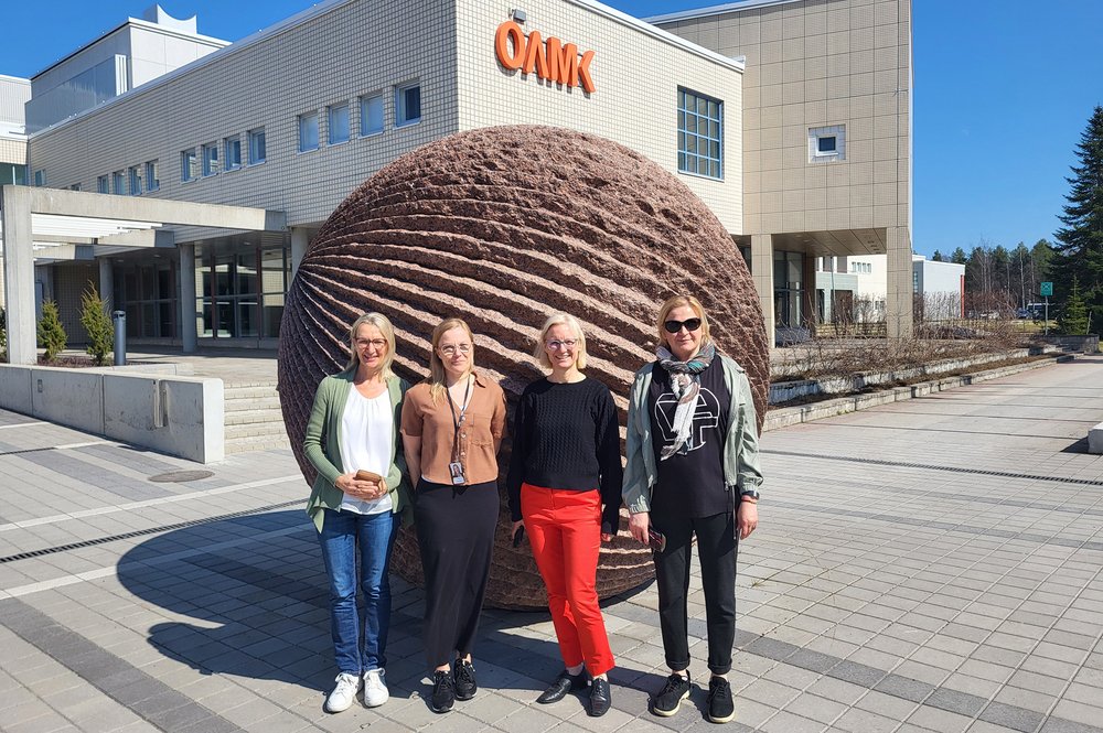 Doris Kupferschmidt und Monika Sagmeister DHBW Stuttgart mit Sanna Kurttila und Mira Schroderus, Lehrpersonen der OAMK