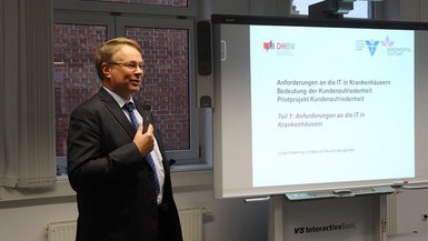 Herr Flemming, Leiter der Krankenhaus IT am Marienhospital Stuttgart